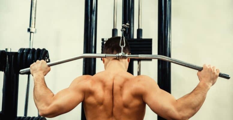 man doing lat exercise