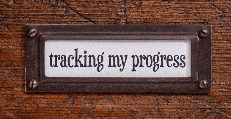 Tracking progress sign